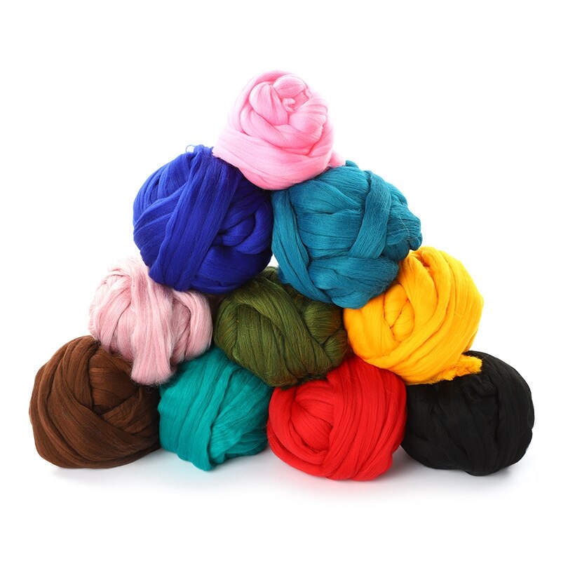 250g super tyk naturlig merinould chunky garn filt uld roving garn til spinding hånd strikning spin garn vinter varmt