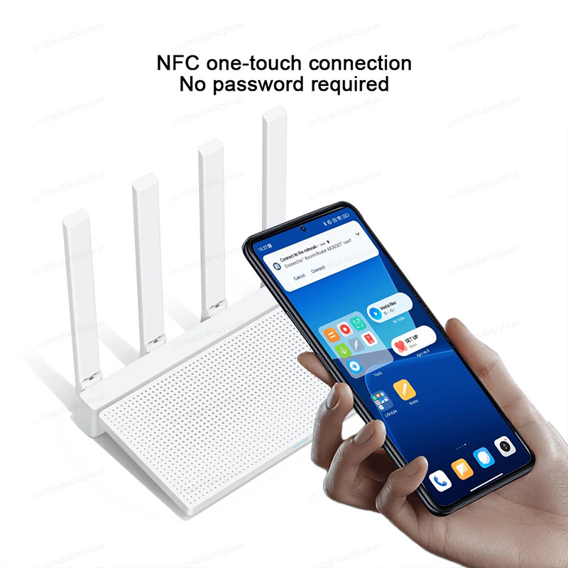XIAOMI MIJIA Router AX3000T，2.4GHz 5GHz WiFi 6，Dual WAN Port Access LAN LED NFC Connect，Home Office Gaming，Support MIHOME APP