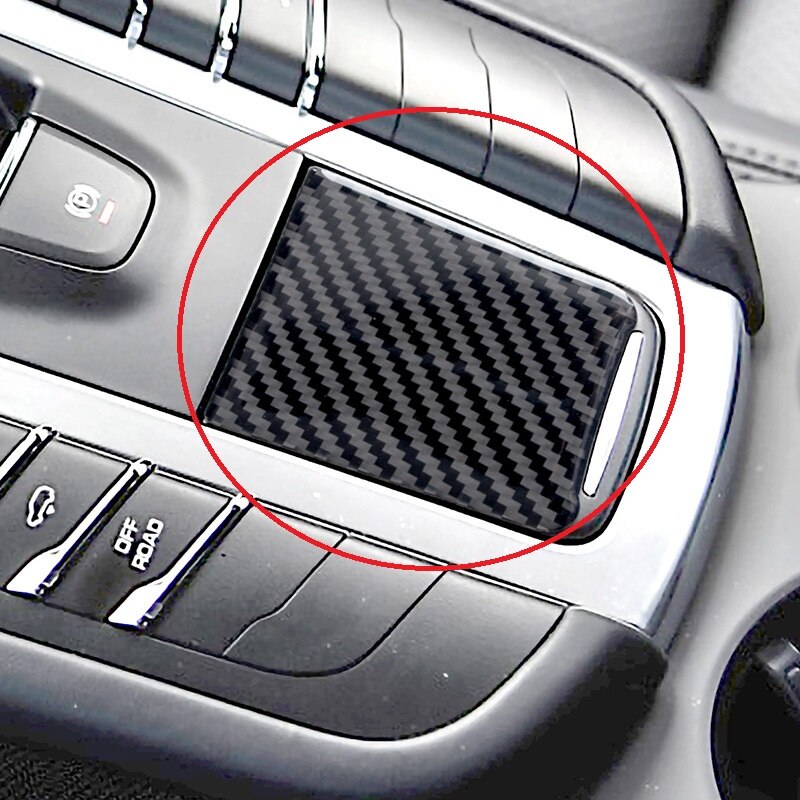 Fit For Porsche Macan Carbon Fiber Central Console Gear Shift Panel Trim: C