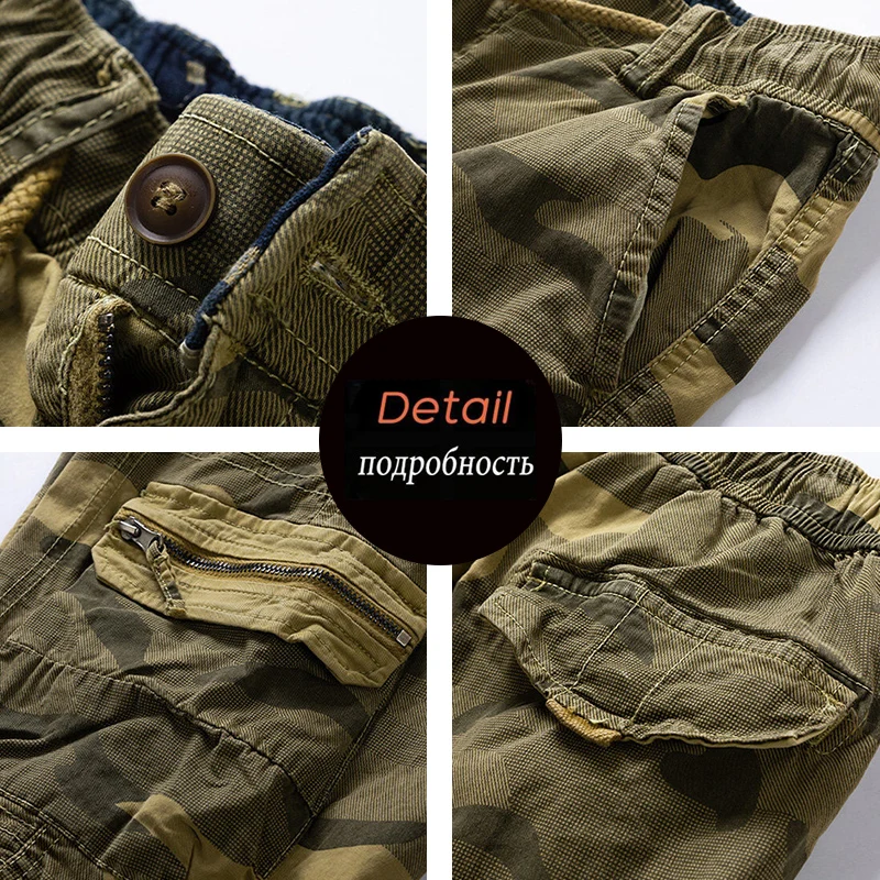 Herre sommer bomuld cargo camouflage shorts herretøj afslappet ridebukser bermuda strand joggers herre
