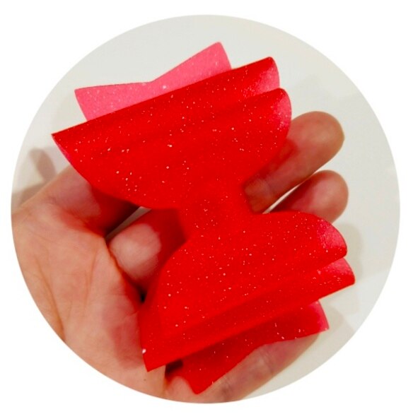 3,5 zoll Wasserdicht Prinzessin Griffe Gelee BöGen Haar BöGen Haarnadeln tanzen Party Bogen Haar Clip matt Strukturierte funkeln BöGen: rot