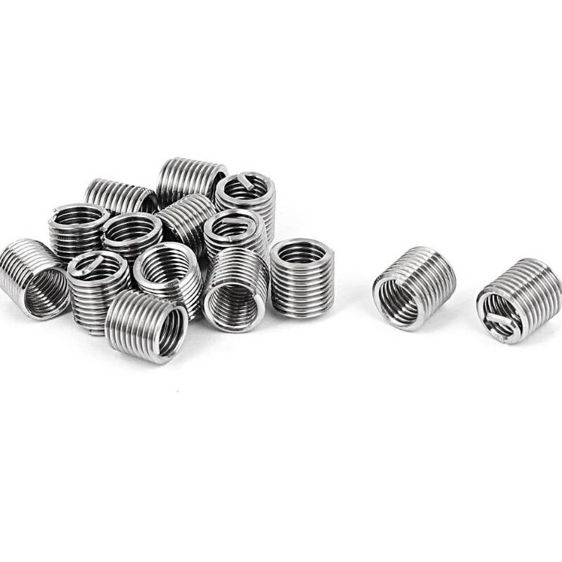 60Pcs Thread Repair Kit,304 Stainless Steel Helical Wire Threaded Insert Assortment Kit,Wire Thread Inserts