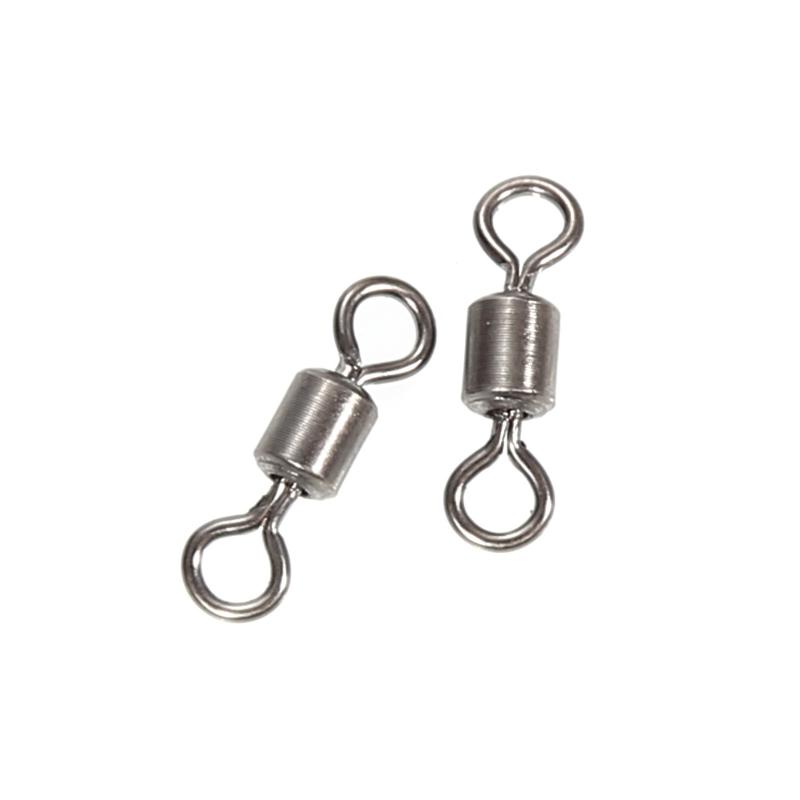 50pcs américain 8 mot anneau poisson outil Linker roulement à billes rotatif solide anneau mer pêche crochet connecteur