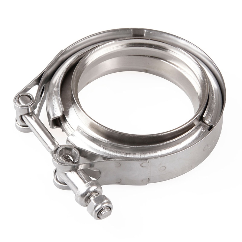 304 rustfritt stål v-båndklemme universal 3 "tommer rustfritt stål turbo nedløpsrør eksosklemme vband 76mm