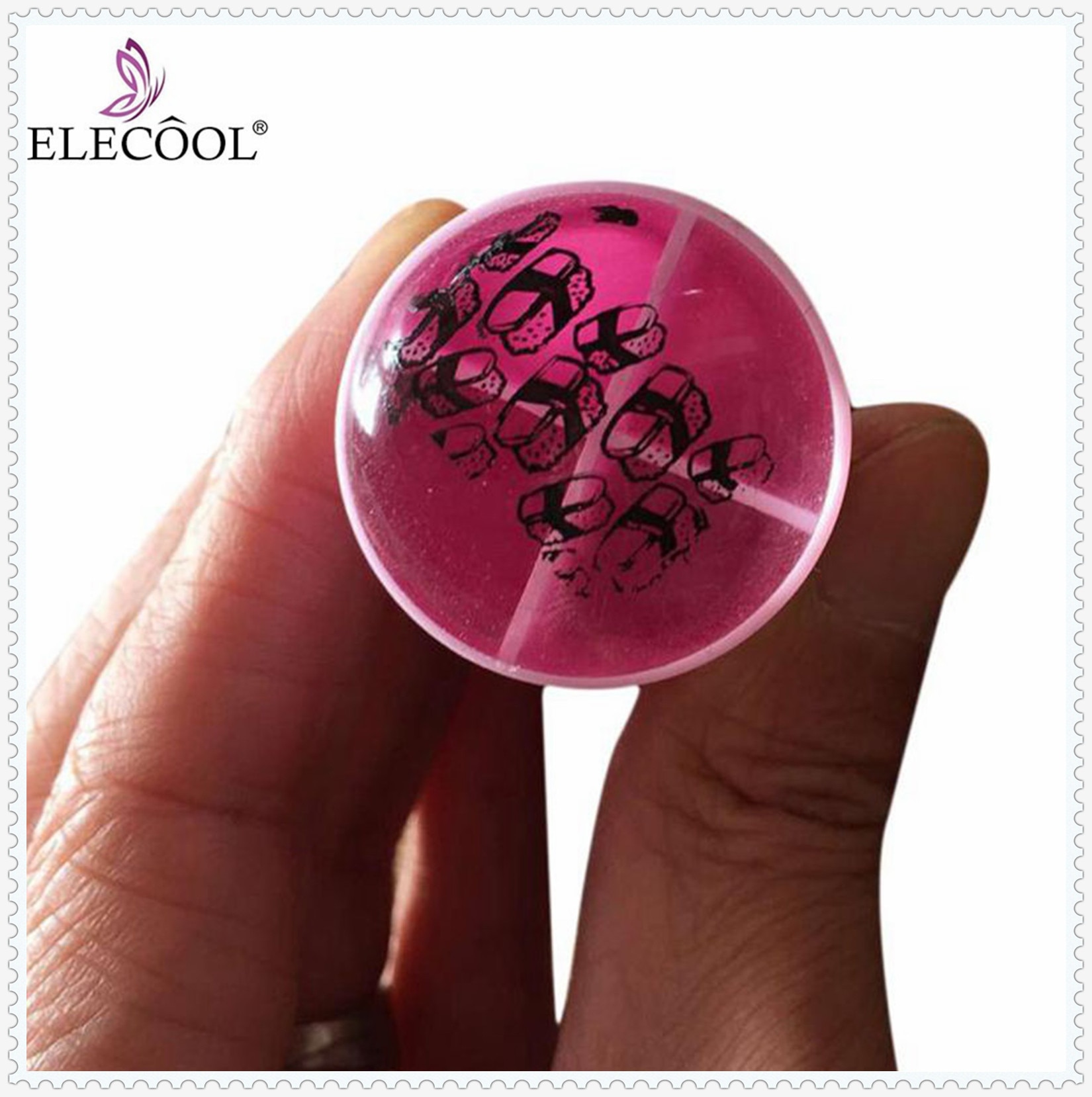 ELECOOL 1 St DIY Nail Art Siliconen Clear Wit Jelly Stempelen Stamper Schraper Afbeelding Plaat Transfer Manicure Tool Voor Mode Lady