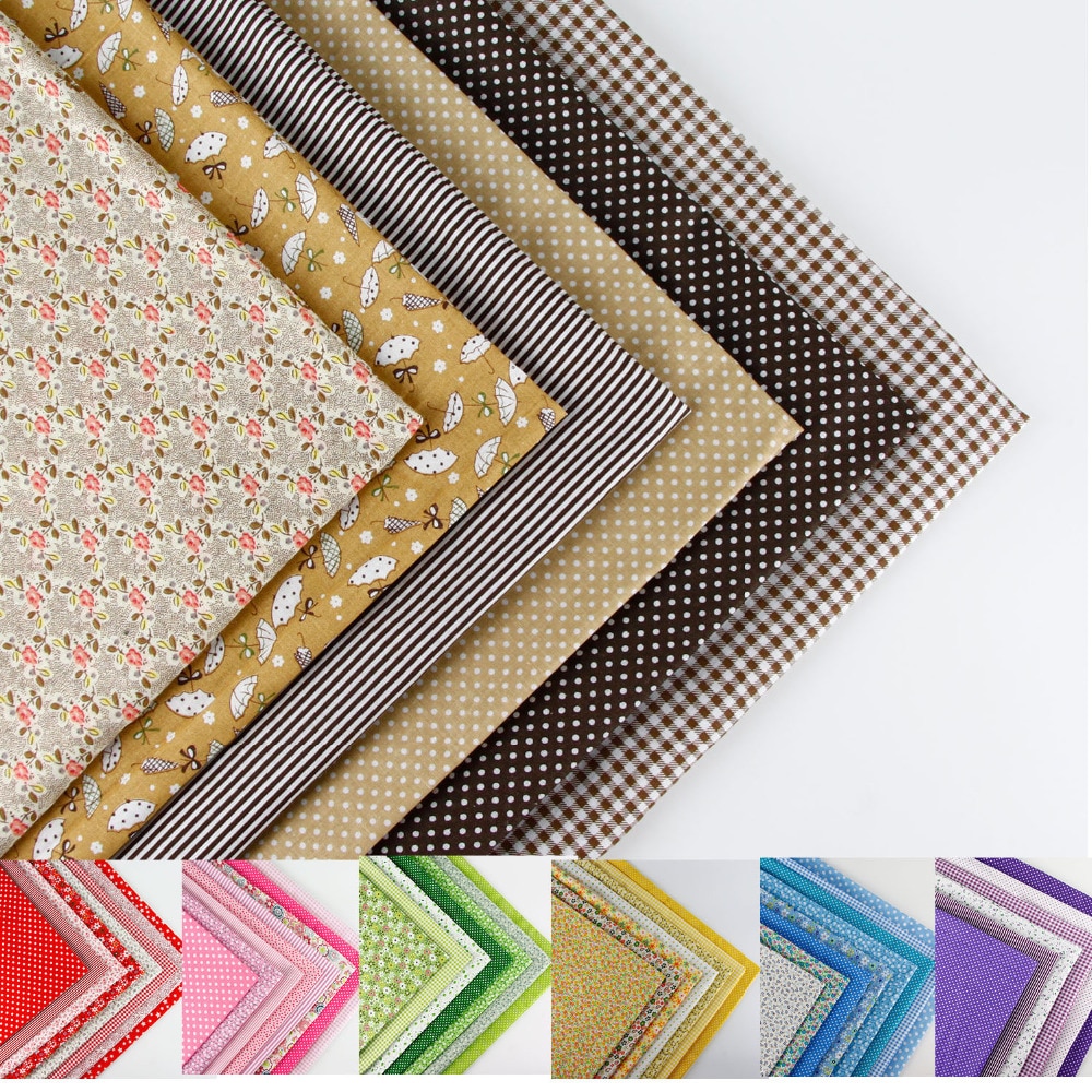 8 stijl doek 50 cm x 50 cm print katoen bundel DIY handgemaakte quilt patchwork stoffen