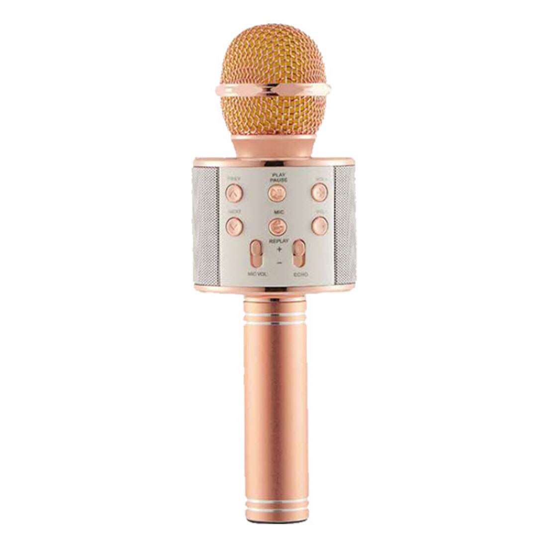 Handheld Portable Speaker Wireless Microphone for Karaoke, 4 in 1 Bluetooth with Record Function Wireless Microphone: ROSE GOLD