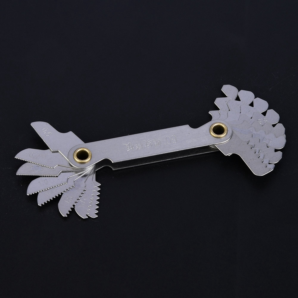 Metric 60 Degree Stainless Steel Screw Measuring Thread Pitch Gauge Whitworth Metric Screw Thread Pitch Gauge For Measuring Tool