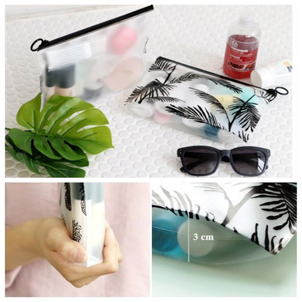 Travel wash bag with transparent waterproof toilet shower bag