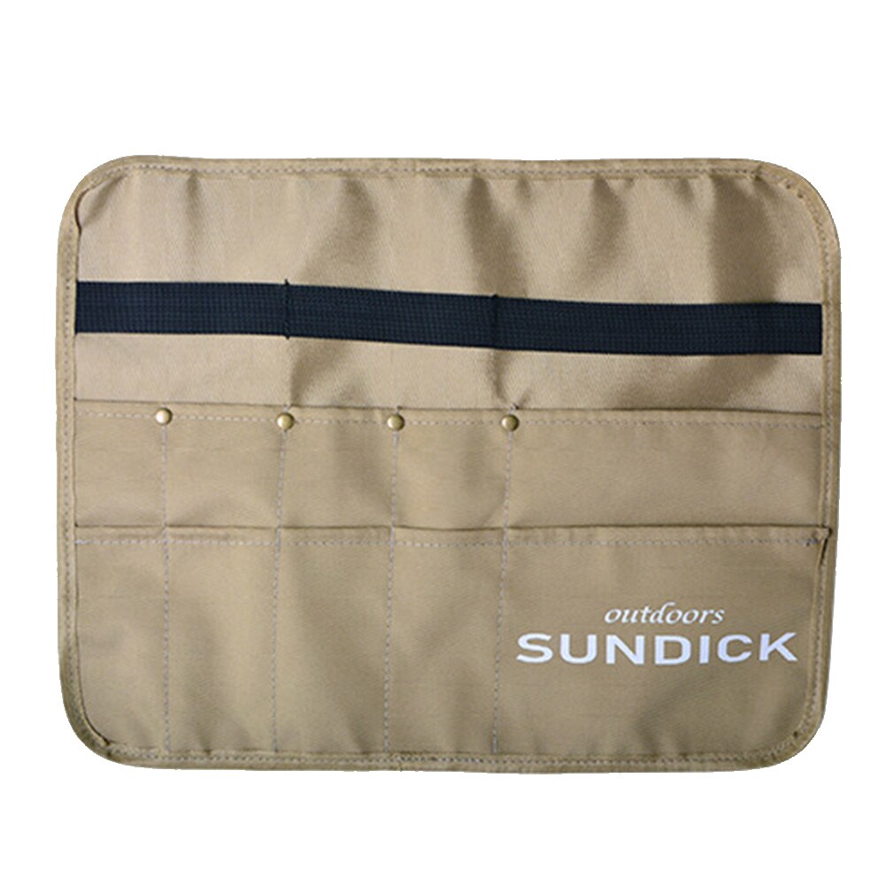 Sundick 900d oxford duk bärbar utomhus camping picknick servis förvaringsväska hängbar bestick organisator camping väska: Rektangel