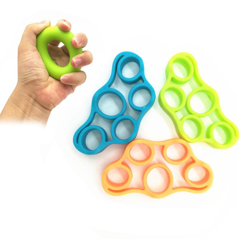 3/4/5KG agarre de dedo silicona fuerza Traine Grips Gripper herramientas banda de resistencia muñeca Flexible ejercicio Fitness equipo