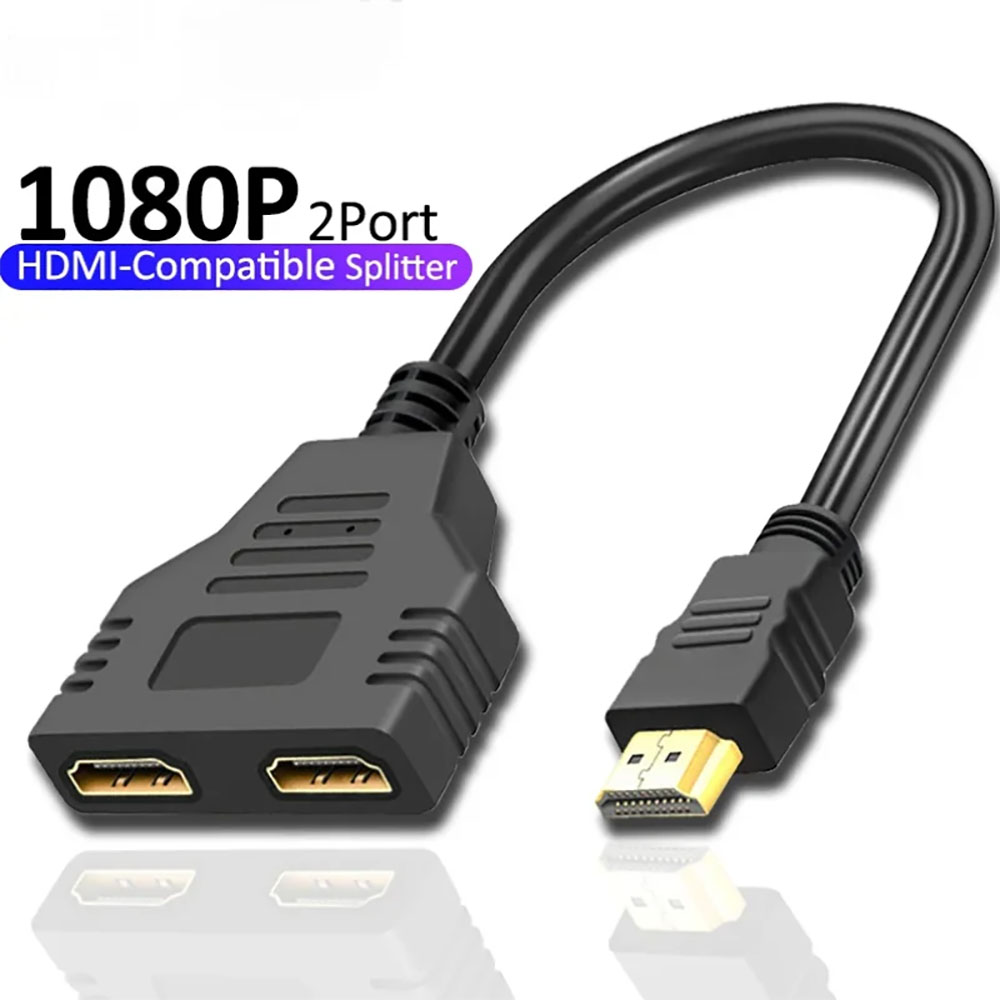 HDMI Splitter Adapter Kabel 1 Male Naar Dual HDMI 2-weg Vrouwelijke 4K 3D Y Splitter Kabel voor Laptop TV Monitor 1080P 1 in 2 Out