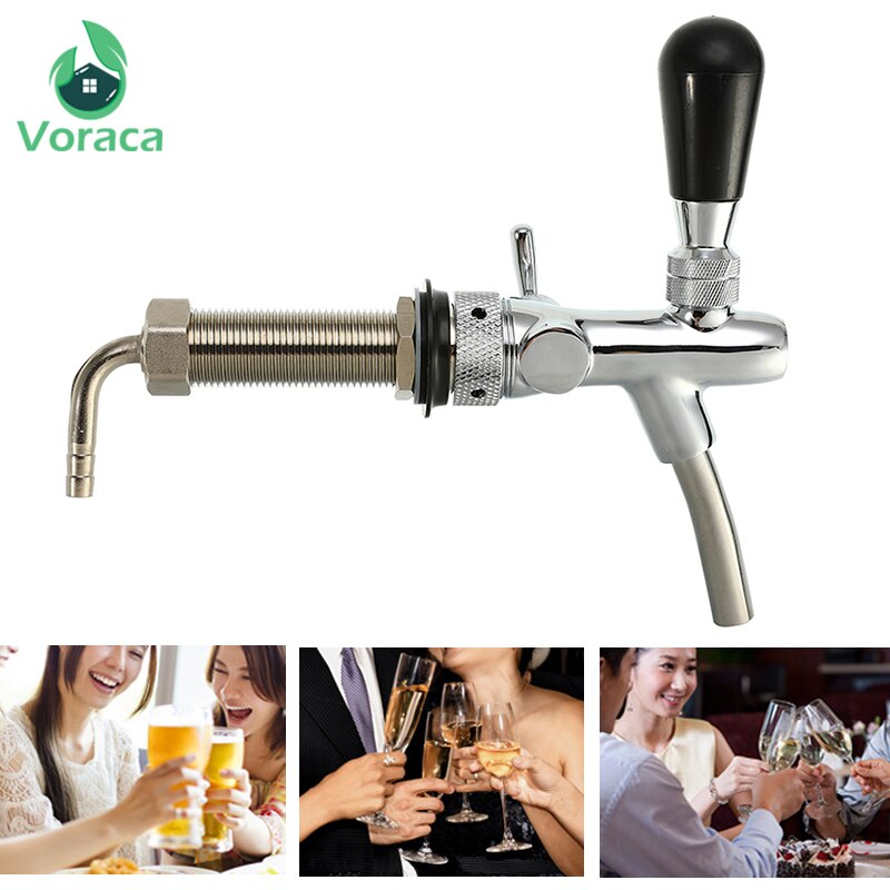 Verstelbare 4 Inch Tapbier Kraan Schacht Rvs G5/8 Bier Kraan Met Chrome Plating Tap Dispenser Homebrew bar