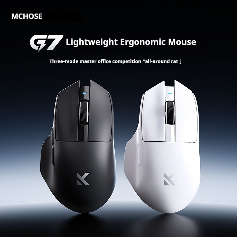 MCHOSE G7 Kabellose Maus, geringer Stromverbrauch, ergonomisches , leichte Gaming-Maus mit Drei-Modus-Verbindung, hohe Leistung