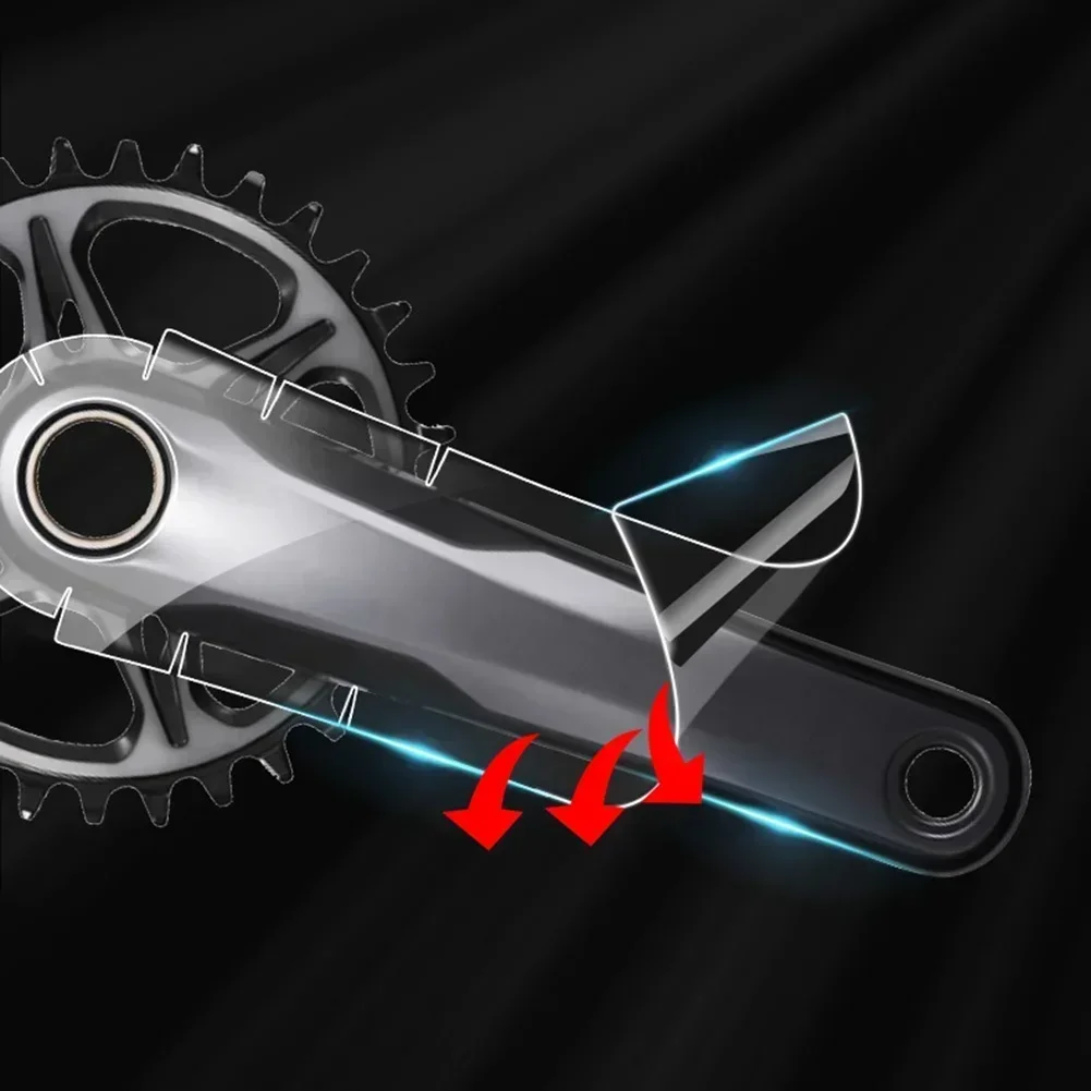 Pegatinas protectoras de manivela de bicicleta, calcomanías, película adhesiva TPH para bicicleta de carretera para SRAM/SHIMAN0, pegatinas protectoras de bielas de ciclismo N E W