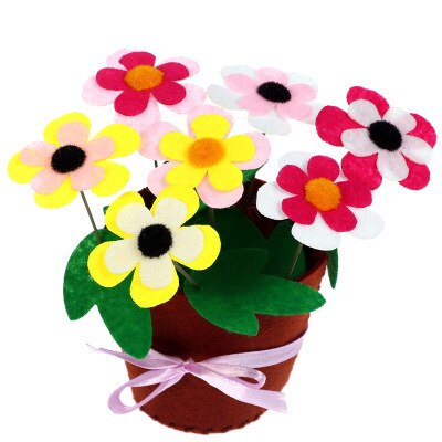 Handmade Diy Art Crafts Material Flower Pot Potted Plant Kids Creativity Handicraft Children Toy Kindergarten Learning Education: B