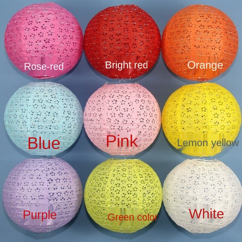 Linternas de papel de estilo chino, faroles huecos de 6 pulgadas/15Cm, para bodas, suministros de decoración para fiestas navideñas, 1 ud.