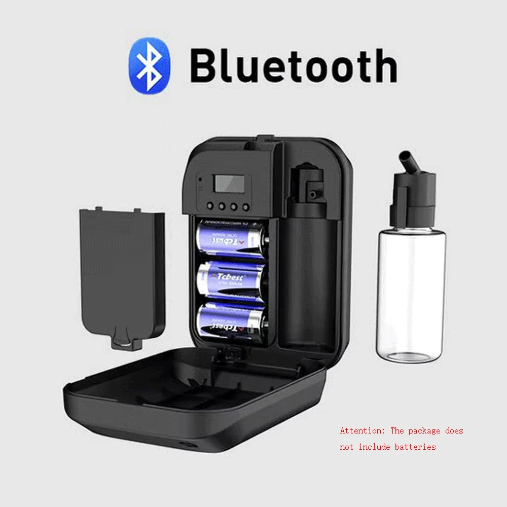 Bluetooth Aroma Diffuser 300m3 Batterij Elektrische Geurverspreider Muur Opknoping Essentiële Olie Diffuser Home Hotel Luchtverfrisser: Black