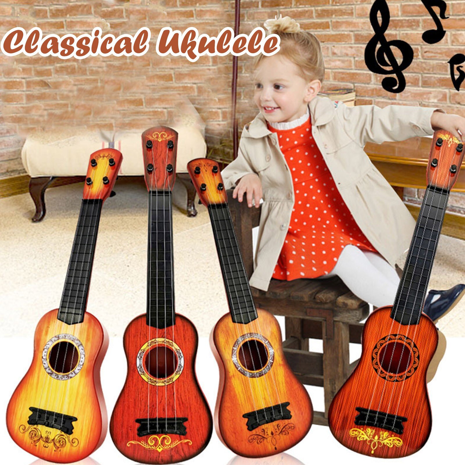 Kinderen Speelgoed Ukulele Gitaar Muziekinstrument Geschikt Voor Kinderen Ukulele Speelgoed Voor Kinderen Beginners Instrument Speelgoed