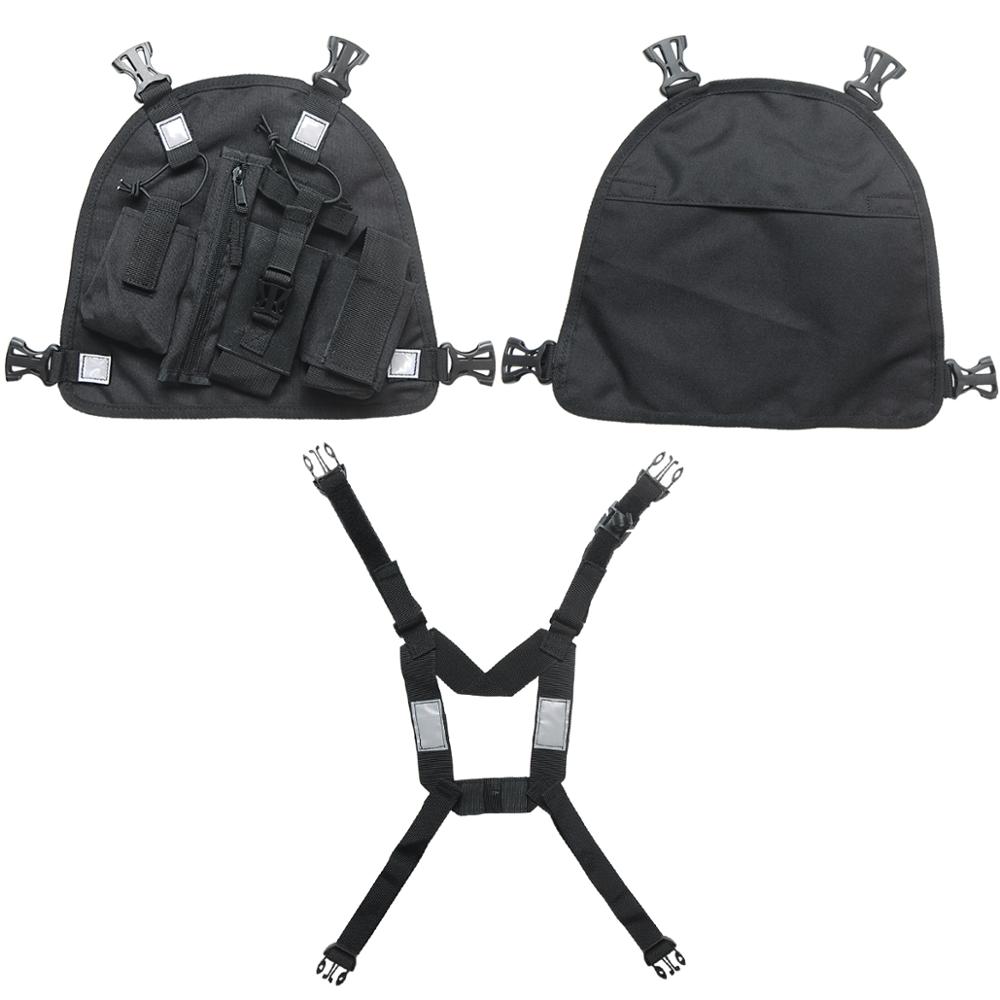 Abbree Dubbele Radio Schouder Holster Borst Harness Holder Vest Rig Voor Twee Manier Radio Rescue Essentials