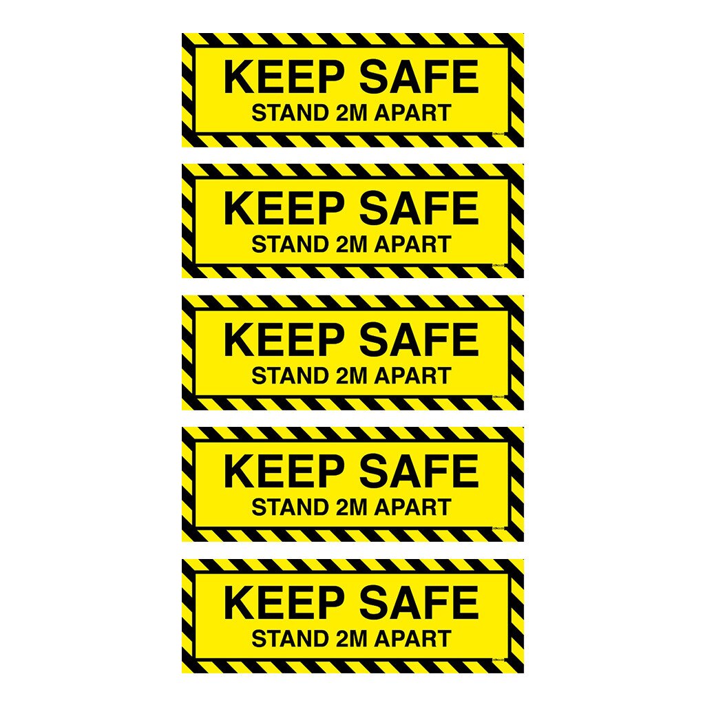 Door Sticker Isolation Label Keep Safe Stand 2m Apart Keep Away From Door Stickers 10cm X 30cm Wallpapers Door Decoration