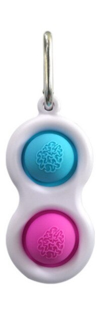 Nuovi giocattoli antistress Fidget semplice fossetta regolatore di pressione scheda Controller giocattolo educativo Brinquedos semplice portachiavi divertente: Blue Pink