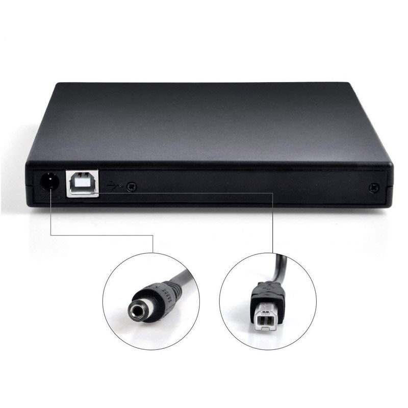 Ekstern dvd-stasjon usb 2.0 høyhastighets dvd-rom-spiller cd-rw-brenner ekstern optisk stasjon for stasjonære bærbare windows
