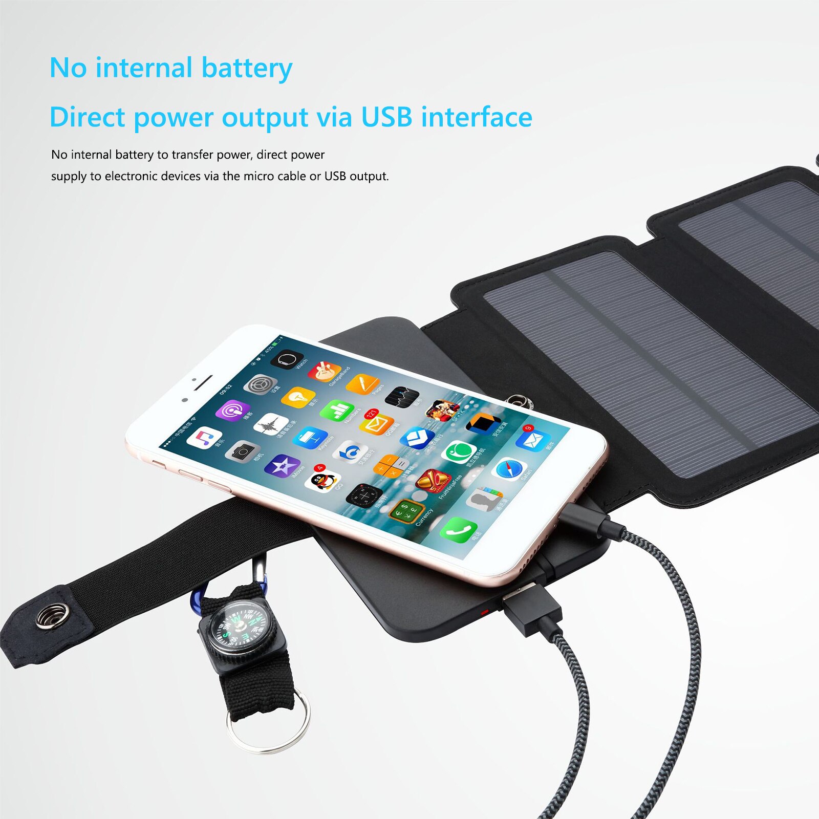 20W Power Folding Solar Cells Charger Outdoor 5V USB Output Devices Portable Solar Panels For Phone Charging