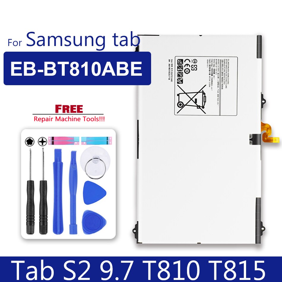 Tablet Battery For Samsung Galaxy Tab 2 3 4/Tab S S2 S3/tab A/tab E (7.0 8.0 8.4 9.6 9.7 10.1 10.5) For Pro 8.4/Note 8 10.1 12.2: Tab S2 9.7 T810 T815
