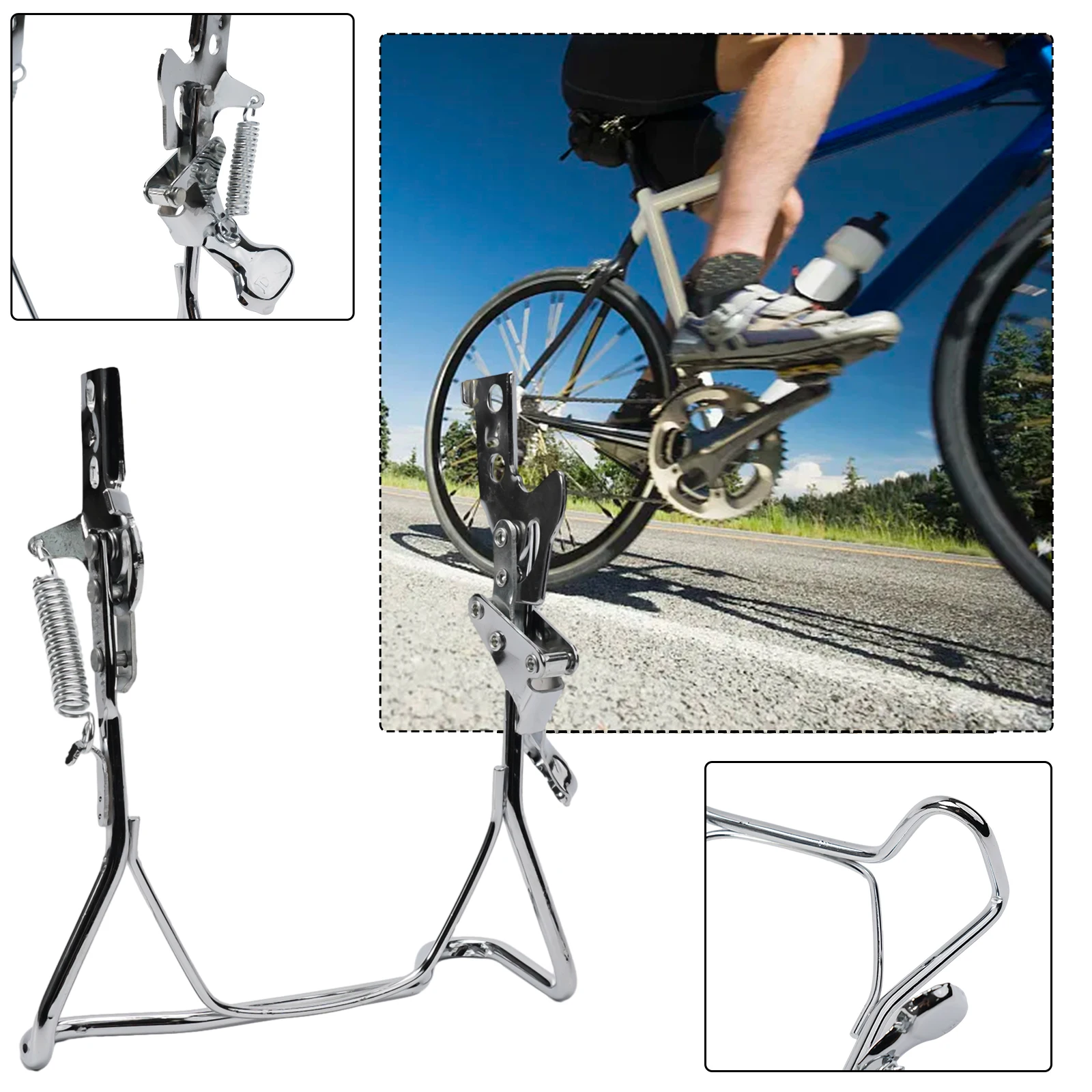 Béquille arrière universelle pour vélos électriques, convient à la plupart des vélos de 14 ", 16", 18 ", fabriquée en matériau durable, utilisation longue durée