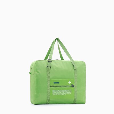 Hylhexyr Nylon Foldable Travel Bag Large Capacity Handbags Short Trip Luggage Bags Duffle Bag Organizer For Women Men: Handbag Green