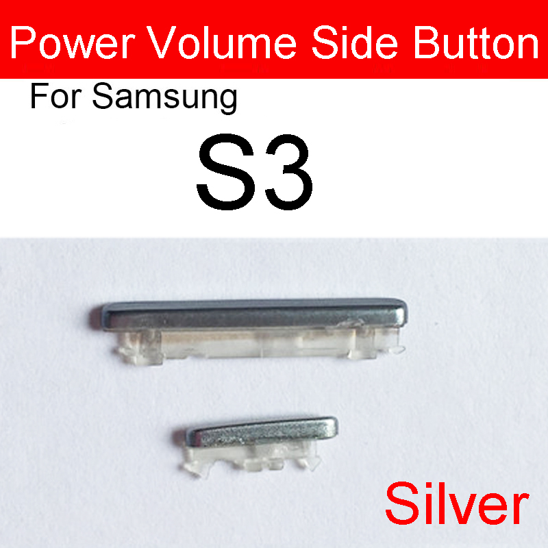 Botón lateral de encendido y volumen para Samsung Galaxy S3, I9300, I9305, I535, I747, T999, L710, 1 Juego (2 uds.)