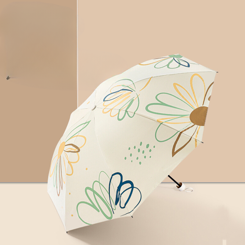 Authentieke Bescherming Tegen De Zon En Anti-Uv Parasol Draagbare Opvouwbare Parasol Paraplu Voor Zowel Regen Als Zonneschijn: Rood