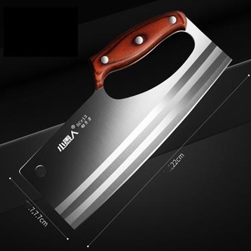 Chinese Style Stainless Steel Kitchen Cut Vegetable Knife Chef Special Super Sharp Ladies Slicing Duck Meat Cooked Food Knives: B 220x77 mm
