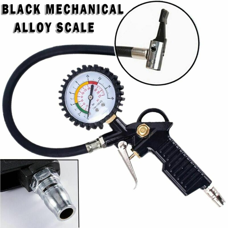 1pc Tyre Pressure Gauge Meter Compressed Air Car Tire Inflator Calibrated 220PSI Pressure Measuring Instruments
