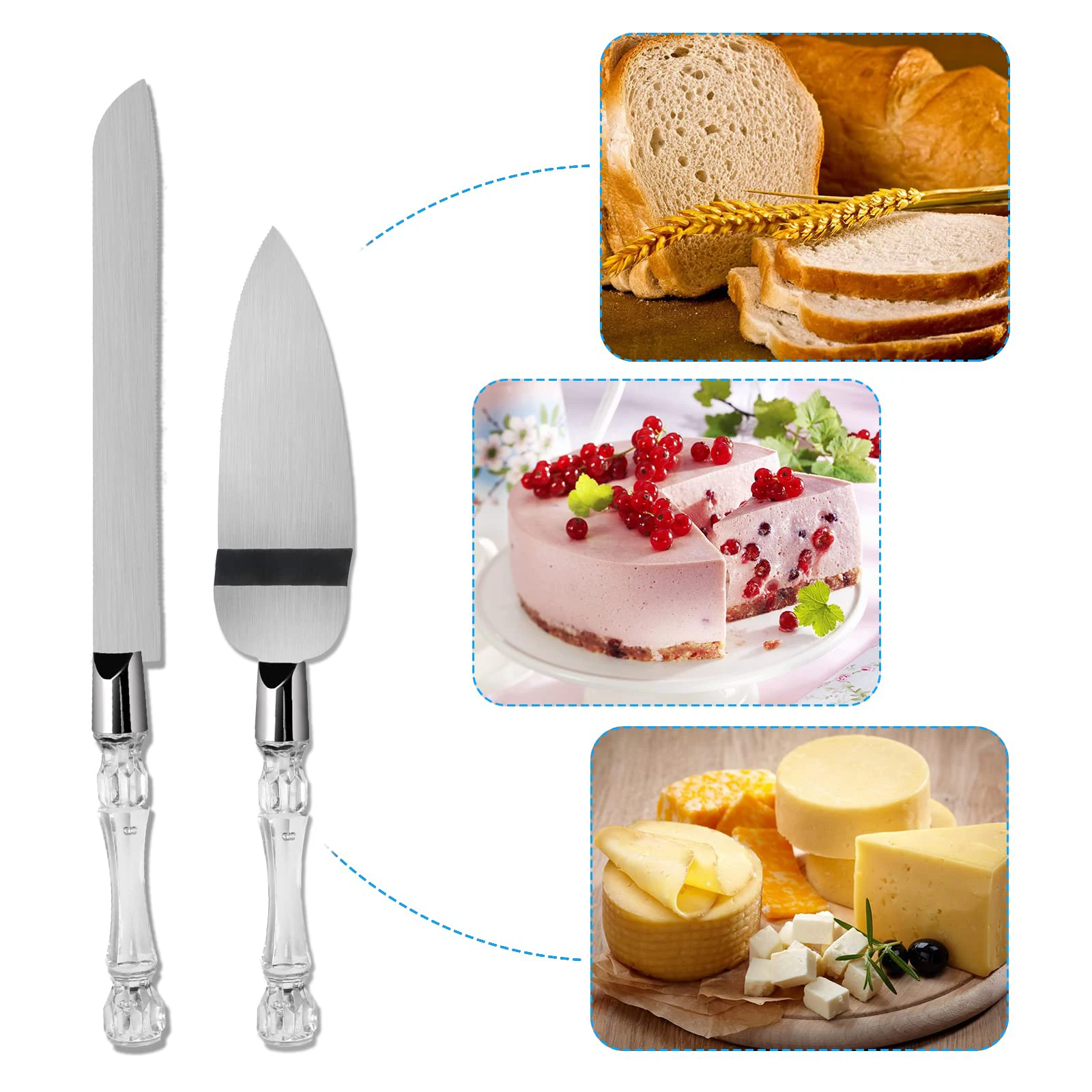 Couteau à gâteau de mariage en acier inoxydable, spatule à dessert de cuisine, outil de cuisson de tarte de fête d'anniversaire, diviseur de fromage à Pizza, accessoires de couteau