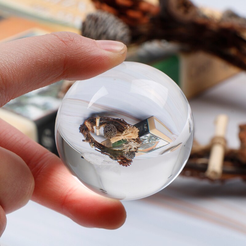 Crystal Ball Large Transparent Crystal Ball Lucky Rainbow Photo Crystal Ball