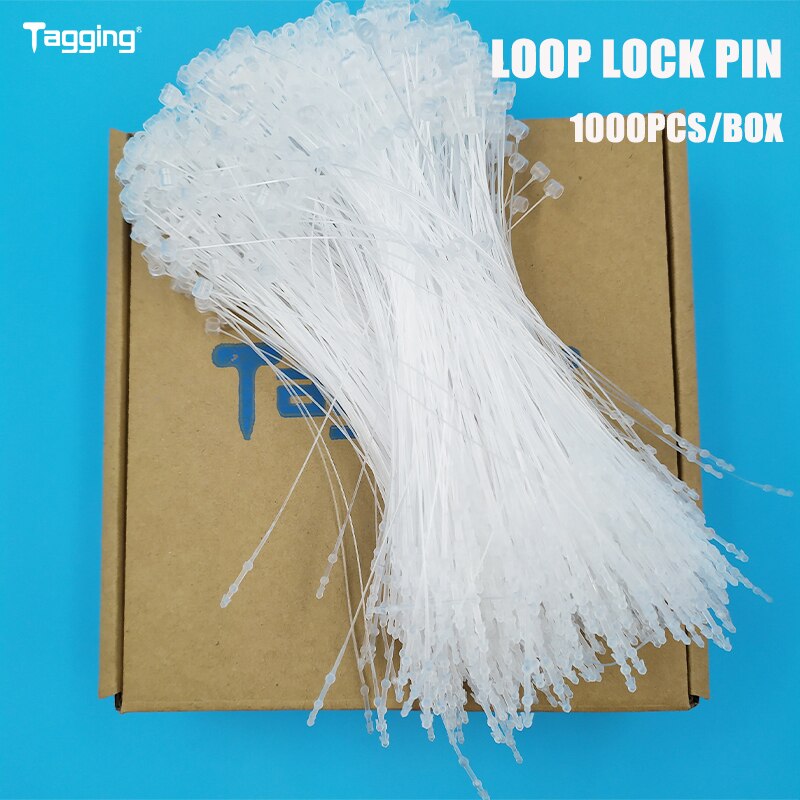 3/5/7/9 Inch 1000pcs Transparant Zwart Loop Sloten Plastic Snap Lock Pins Veiligheid Tag label Tags Fasteners Kleding Accessoires