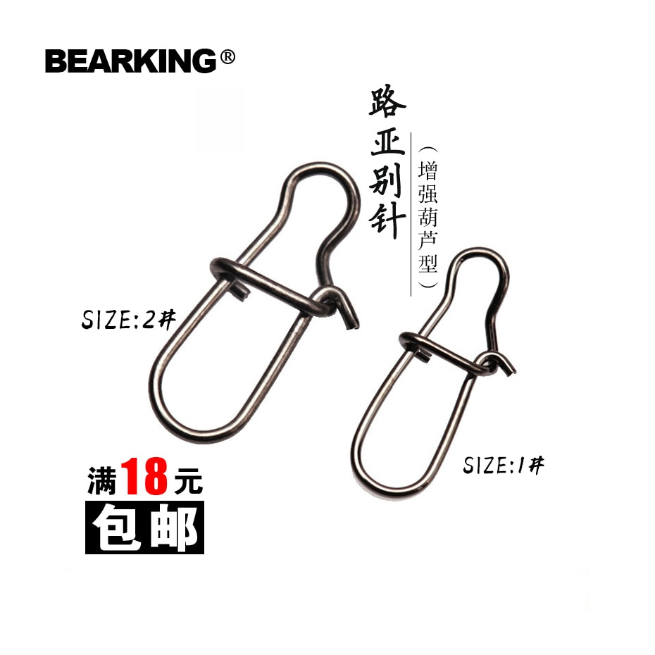 Bearking-barril de pesca de emerillones bonitos, broches giratorios de seguridad, anzuelo gancho accesorio de caja de aparejos de pesca, herramienta de señuelos, unids/lote, 100