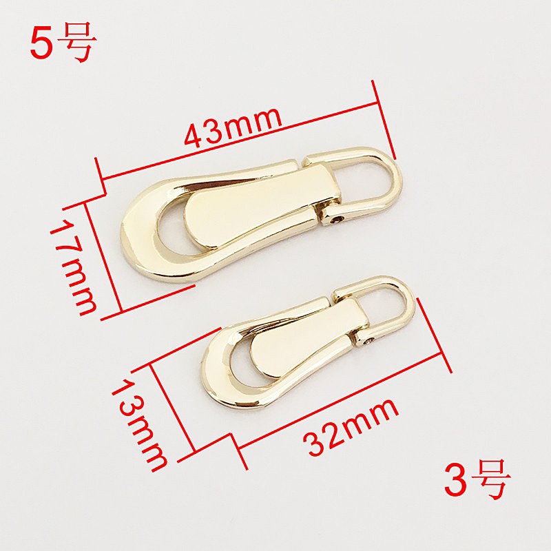 5PCS 3# 5# Metal Zipper Sliders Head Puller Tab Zipper Repair Kits DIY Sewing Garment Bags Accessories Supplies
