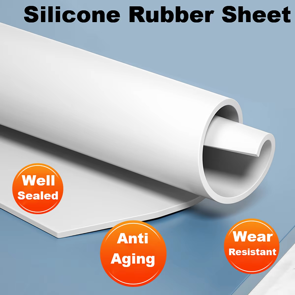 Silicone Rubber Sheet 100x100 200x200 250x250 300x300 500x500 500x1000mm White Plate Mat Vacuum Rubber Sheet