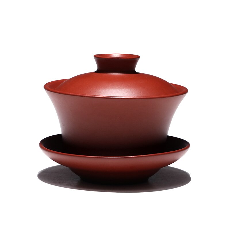 Gaiwan 210ml recipiente de té de arcilla púrpura Natural Set de tapa de platillo de té Yixing tetera maestro taza Teaware contenedor de jarras de bebida Decoración: Default Title