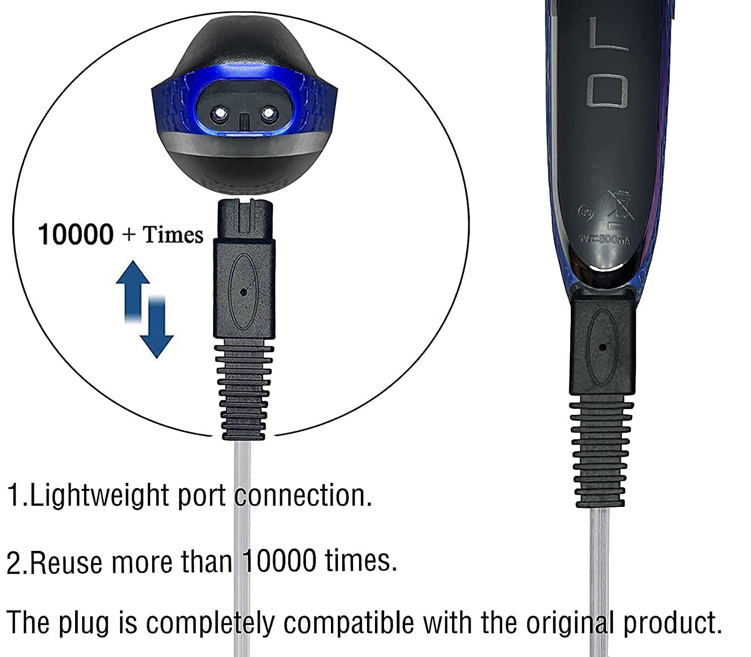 Rasiermesser Ersatz Ladegerät Kabel für MicroTouch Solo Ladegerät, männer der 5V Mikro berühren Rasierer Solo Trimmer Ladegerät Energie Kabel