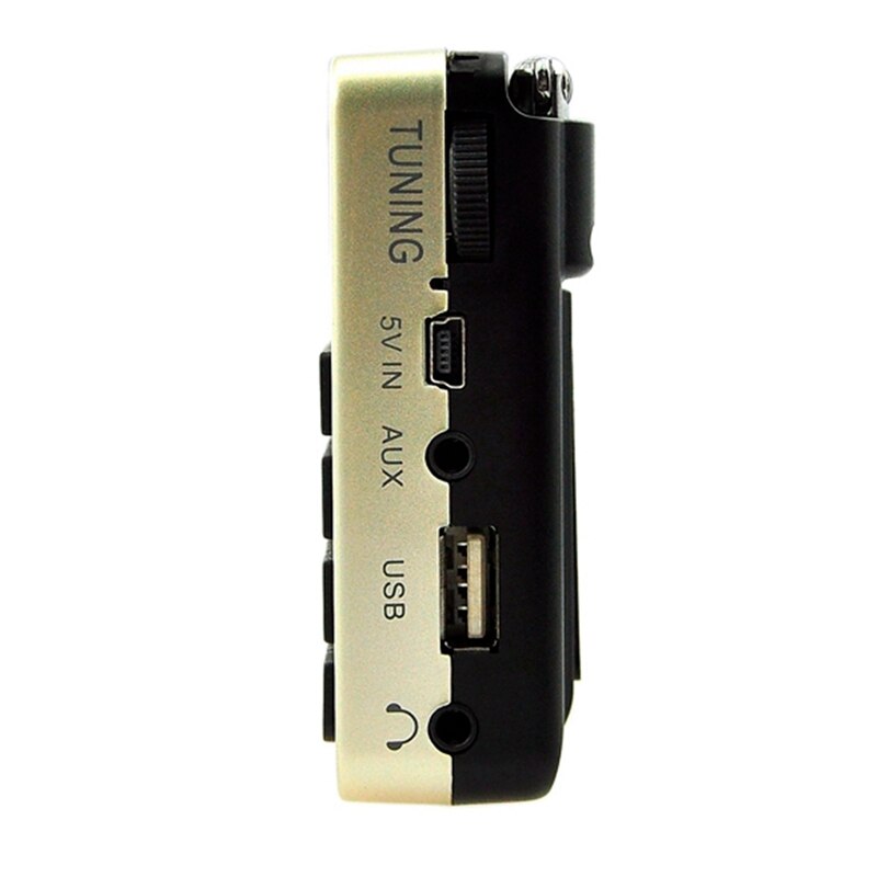 L-258 multi-bande FM Am Mw Sw récepteur Radio, lecteur MP3 de la carte Tf et clé USB (doré)