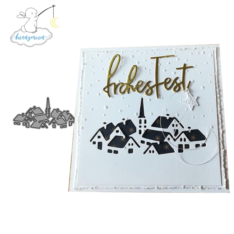 CH Sneeuw Huis Metalen Stansmessen Embossing Scrapbooking Stencil Craft Cut Sterft Voor DIY Kaart Ambachten Handgemaakte