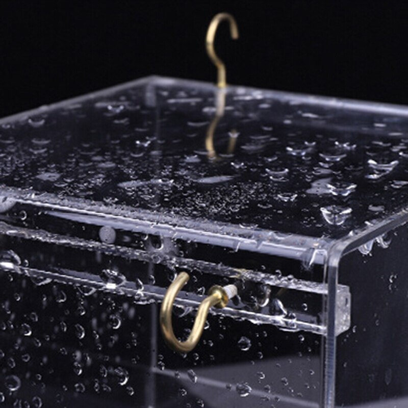 1pc plastic vogelwaterbadbox papegaaienkooi badkuip papegaai voor huisdier kooi hangende kom parkiet vogelbad douche staande box bak