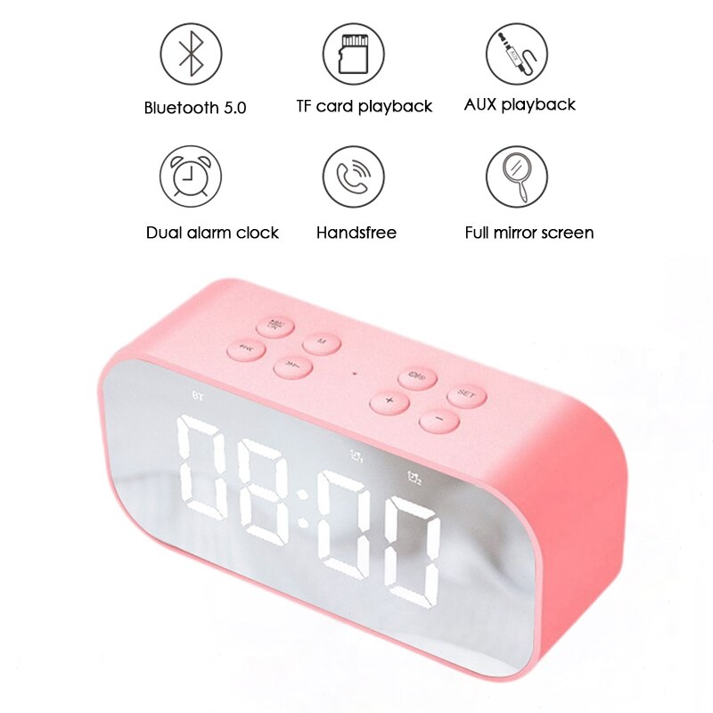 Bluetooth Digitale Wekker, Met Bluetooth Luidspreker En Led Elektrische Wekker, Usb-poort Opladen Digitale Klokken