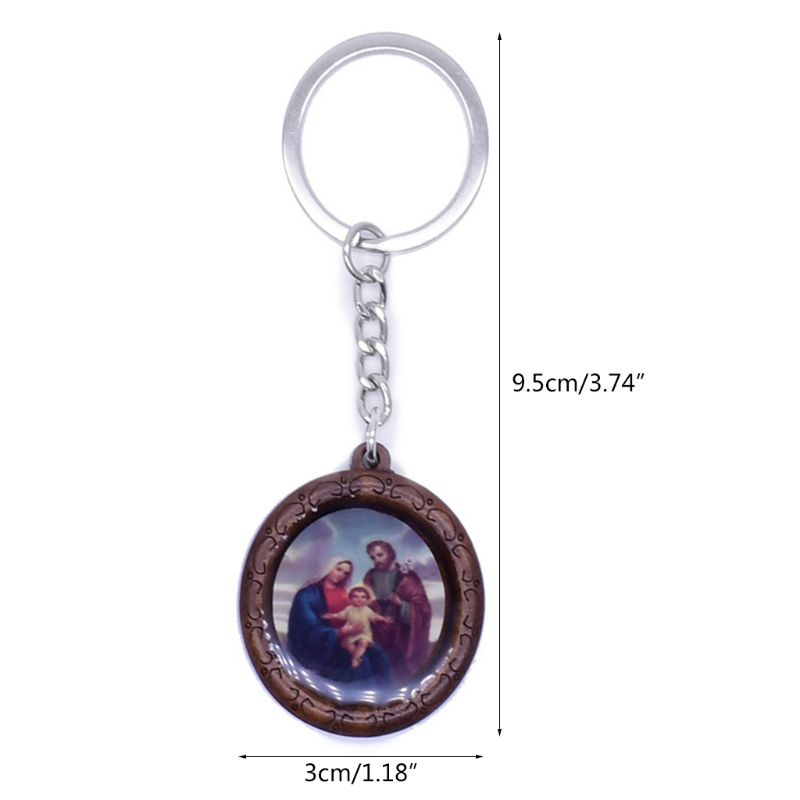 LLavero de icono religioso Vintage crucifijo cristiano Jesucristo