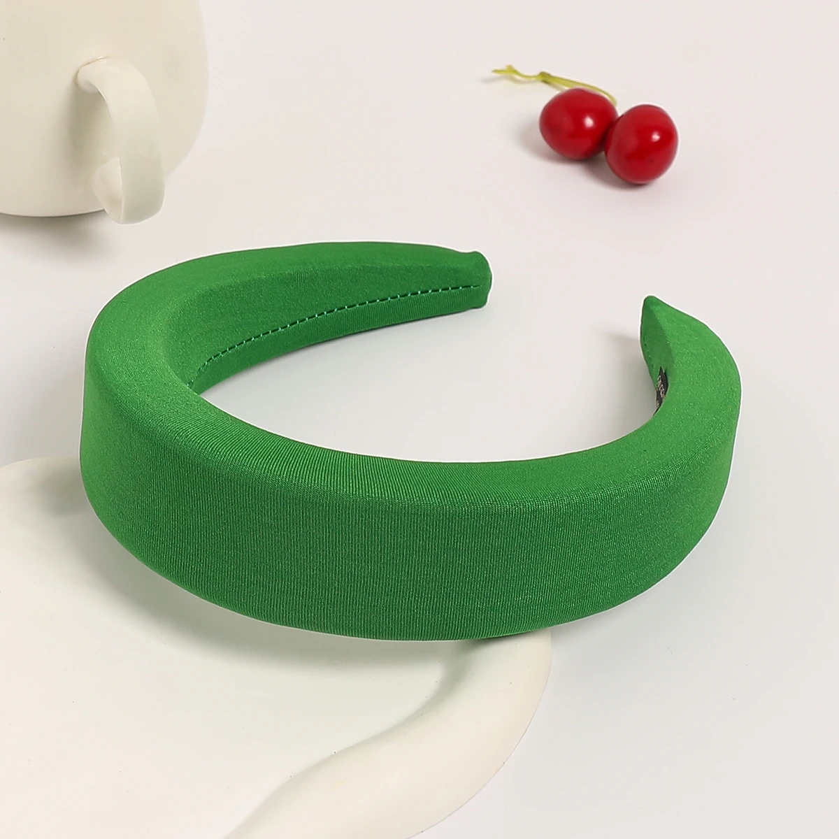 Nuevas diademas acolchadas de para mujer, diademas de bisel ancho, diadema gruesa antideslizante de esponja para niñas, accesorios para el cabello de: Morado