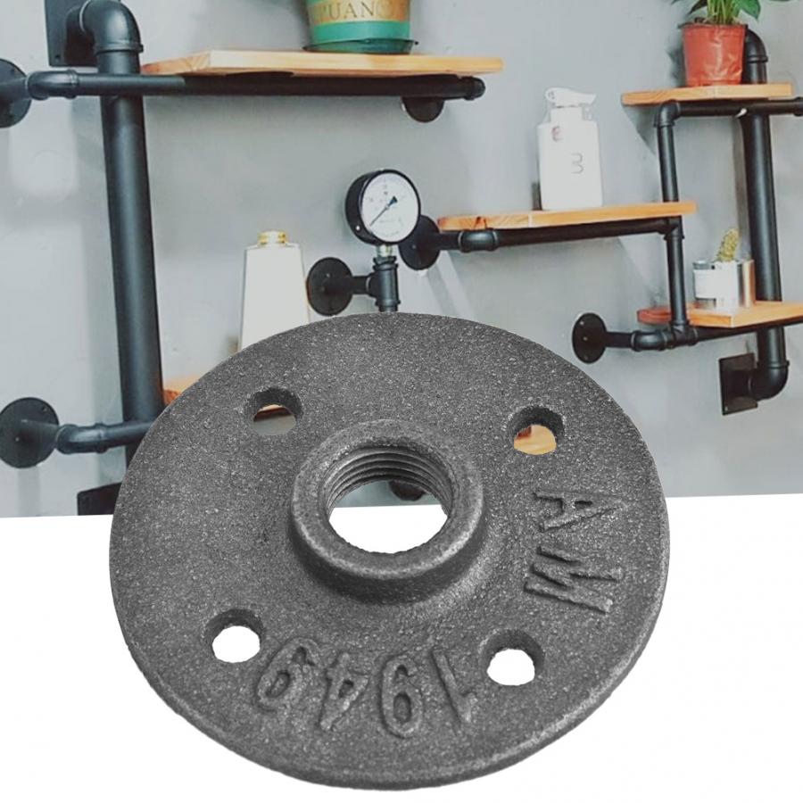 Flens Base 10PCS DN15 4-Gaten Muur Flens Gietijzeren Schroefdraad Flens Base Fittingen Hardware Tool Antieke Flens